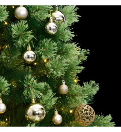 Sapin de Noël artificiel articulé 300 LED et boules 180 cm