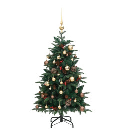 Sapin de Noël artificiel articulé 150 LED et boules 150 cm