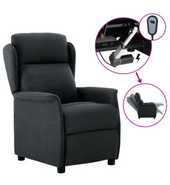 Fauteuil inclinable électrique Gris foncé Tissu