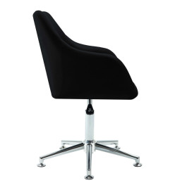 Chaise pivotante de bureau Noir Tissu