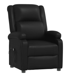 Fauteuil inclinable électrique Noir Similicuir