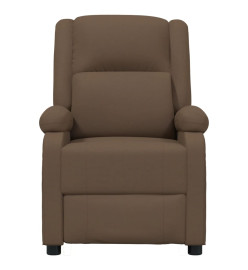 Fauteuil électrique de massage Marron Tissu