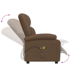 Fauteuil électrique de massage Marron Tissu