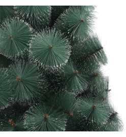 Sapin de Noël artificiel pré-éclairé et support vert 150 cm PET