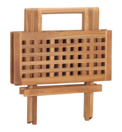 Mobilier à dîner d'extérieur pliable avec coussin 3 pcs Teck