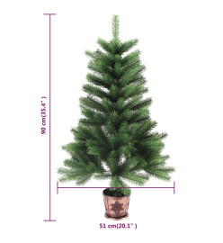 Arbre de Noël artificiel pré-éclairé 90 cm vert