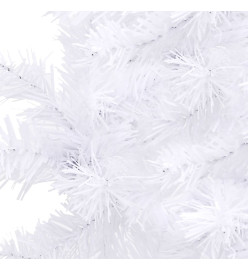 Arbre de Noël artificiel d'angle pré-éclairé blanc 210 cm PVC