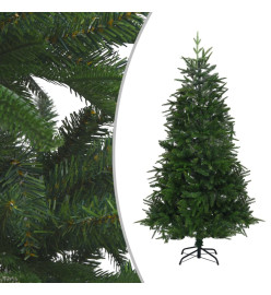 Sapin de Noël artificiel pré-éclairé vert 210 cm PVC et PE