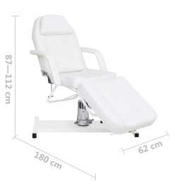 Table de massage Blanc 180x62x(87-112) cm