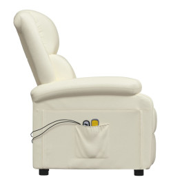 Fauteuil de massage électrique Blanc Similicuir