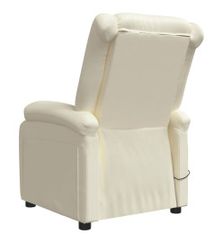 Fauteuil de massage électrique Blanc Similicuir