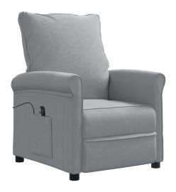 Fauteuil inclinable électrique Gris clair Tissu