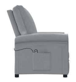 Fauteuil inclinable électrique Gris clair Tissu