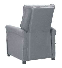 Fauteuil inclinable électrique Gris clair Tissu