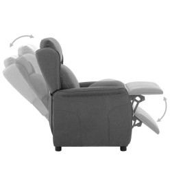 Fauteuil inclinable électrique Gris clair Tissu