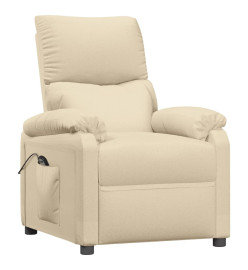 Fauteuil inclinable électrique Crème Tissu