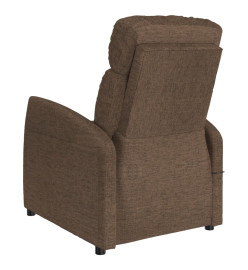 Fauteuil inclinable électrique Marron Tissu