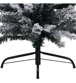 Sapin de Noël mince pré-éclairé flocon de neige vert 120 cm PVC