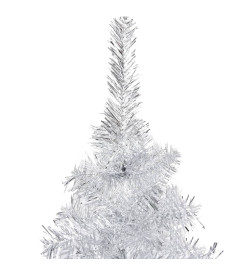 Arbre de Noël artificiel pré-éclairé/boules argenté 120 cm PET