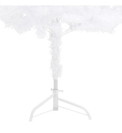 Arbre de Noël artificiel d'angle pré-éclairé blanc 240 cm PVC