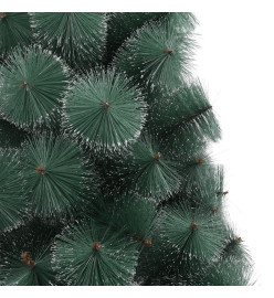 Sapin de Noël artificiel pré-éclairé et support vert 180 cm PET