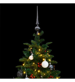 Sapin de Noël artificiel articulé 150 LED et boules 150 cm