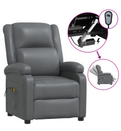 Fauteuil de massage électrique Anthracite Similicuir