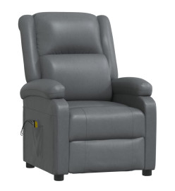 Fauteuil de massage électrique Anthracite Similicuir