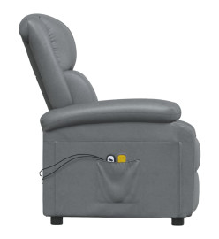 Fauteuil de massage électrique Anthracite Similicuir