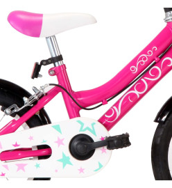 Vélo pour enfants 14 pouces Noir et rose