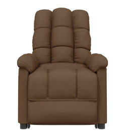 Fauteuil électrique de massage Marron Tissu