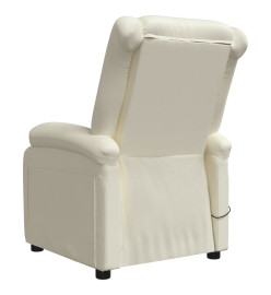 Fauteuil inclinable électrique blanc similicuir