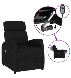 Fauteuil inclinable électrique Noir Tissu