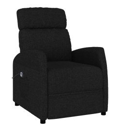 Fauteuil inclinable électrique Noir Tissu