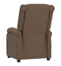 Fauteuil inclinable électrique Marron Tissu