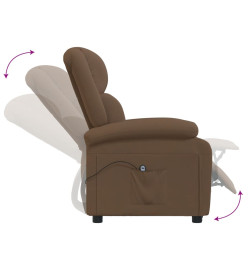 Fauteuil inclinable électrique Marron Tissu