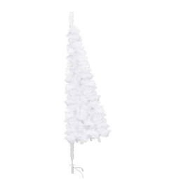 Arbre de Noël artificiel d'angle pré-éclairé blanc 180 cm PVC