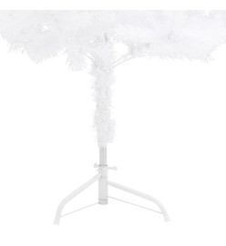 Arbre de Noël artificiel d'angle pré-éclairé blanc 180 cm PVC