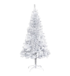 Arbre de Noël artificiel pré-éclairé/boules argenté 120 cm PET