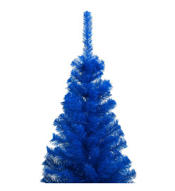 Sapin de Noël artificiel pré-éclairé et support bleu 120 cm PVC