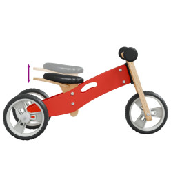 Vélo d'équilibre pour enfants 2-in-1 rouge