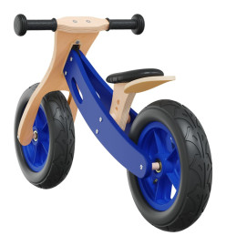 Vélo d'équilibre pour enfants avec pneus pneumatiques bleu