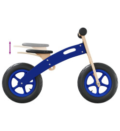 Vélo d'équilibre pour enfants avec pneus pneumatiques bleu