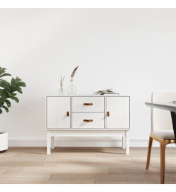 Buffet Blanc 110x40x78 cm Bois massif de pin