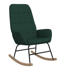 Chaise à bascule Vert foncé Tissu