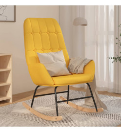 Chaise à bascule Jaune moutarde Tissu