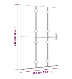 Cabine de douche pliable ESG 100x140 cm Blanc