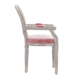 Chaise à manger rose 54x56x96,5 cm velours