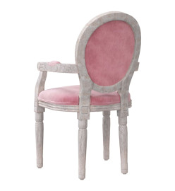 Chaise à manger rose 54x56x96,5 cm velours