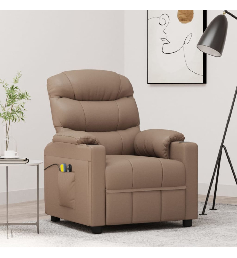 Fauteuil de massage électrique Cappuccino Similicuir